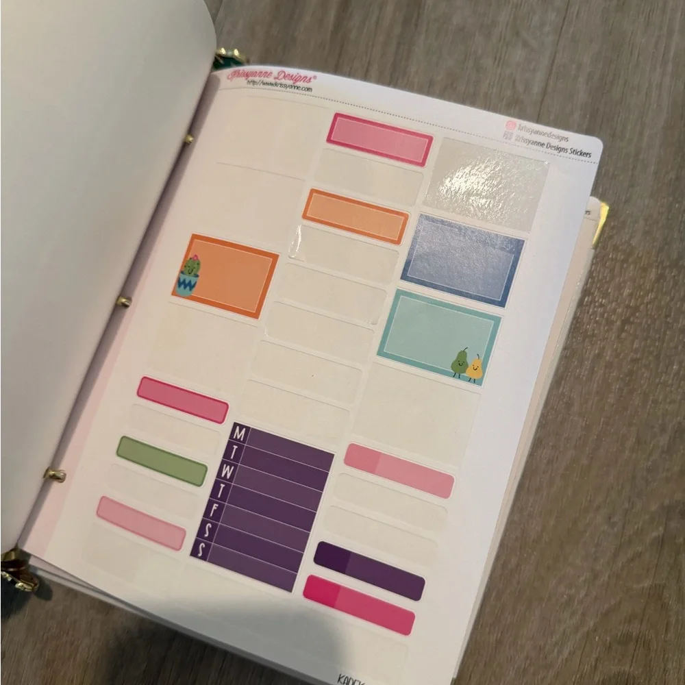 Yellow and Blue Typewriter Sticker Binder